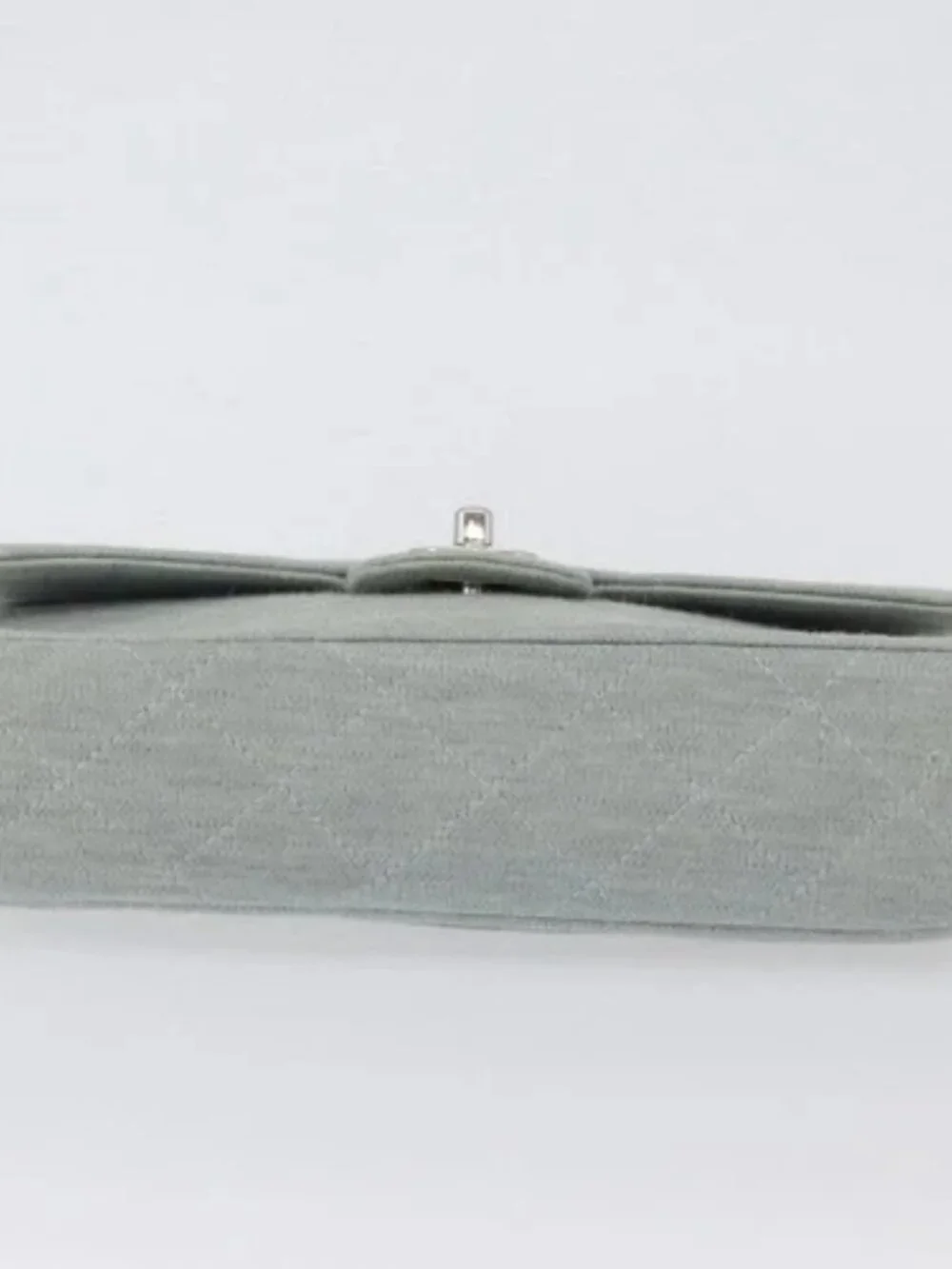 CHANEL Matelasse 26 Chain Shoulder Bag Jersey Gray Silver CC Auth 170659A